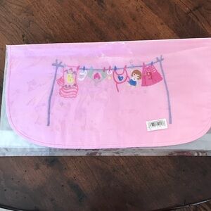 Pink Baby Accessory Bag with Cute Hand Embroidered Design